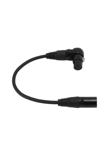Xindoker 90 Derece Xlr Femele'den Düz Xlr Erkeğe 3 Pin Mikrofon Bağlayıcı, Ses Aygıtları İçin Uzantı Kablosu - 1 Metre, Kararlı Aktarım, Geniş Uyum