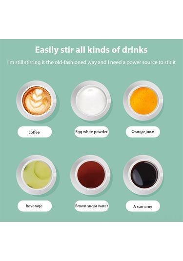 Mufunye Otomatik Karıştırmalı 350ml Şarjlı Termos - 304 Paslanmaz Çelik, Su Geçirmez, Ofis/spor İçin Yeşil