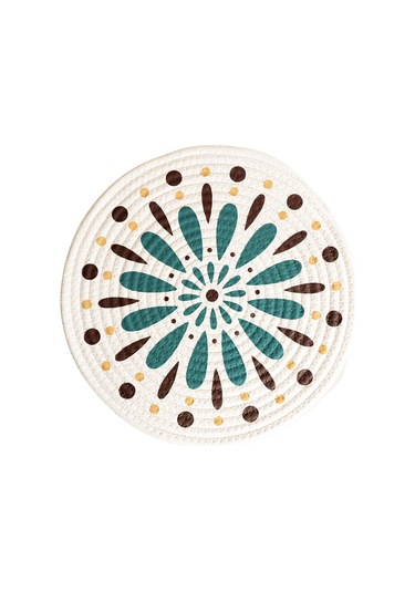 Suntek Dokuma Yuvarlak Servis Altlığı 12cm Örgülü Stil-a Stil A Diğer