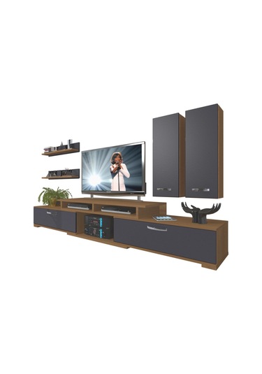 Decoraktiv Flex 5d130 Mdf Tv Ünitesi Tv Sehpası Ceviz - Antrasit