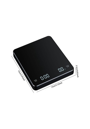 Suntek Zamanlayıcılı Kahve Terazisi Çok İşlevli Espresso Ev Siyah