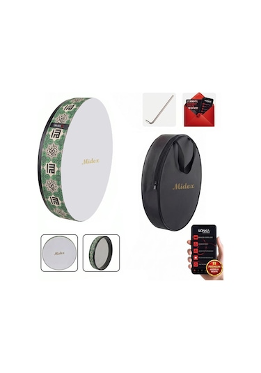 Midex Br-411 Kaliteli Bendir Def Akort Ayarlı El Tutma Oyuklu Çantalı