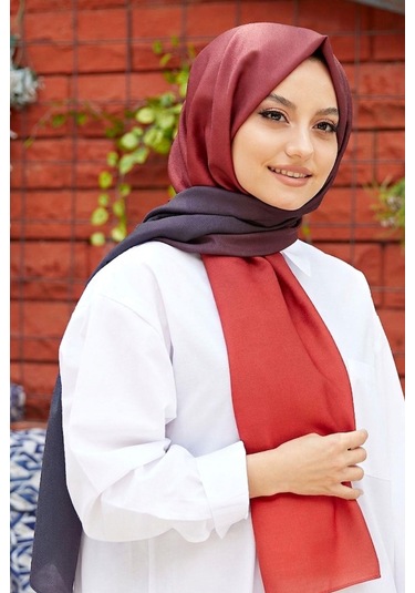 Afvente Degrade Desen Siyah-bordo Soft Pamuk Şal Diğer