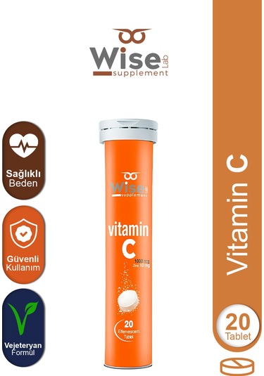 Wiselab Vitamin C Takviye Edici Gıda 20 Efervesan Tablet