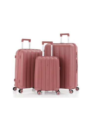 Mçs Üçlü Polipropilen Valiz Seti V305 S18y100033-set 00418 Koyu Pudra