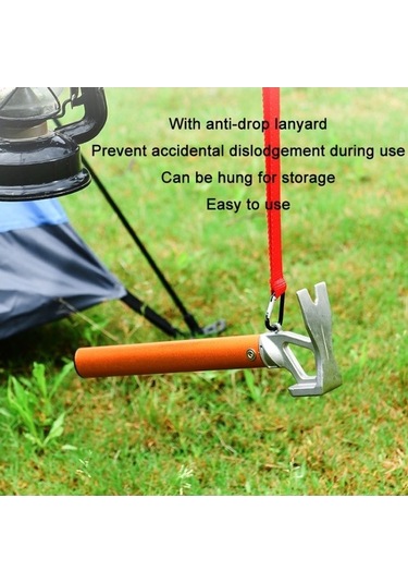 Novahub Açık Kamp Çok Fonksiyonlu Çadır Zemin Çakır Çekiç Gümüş Turuncu, Küçük Boyutlu Turuncu