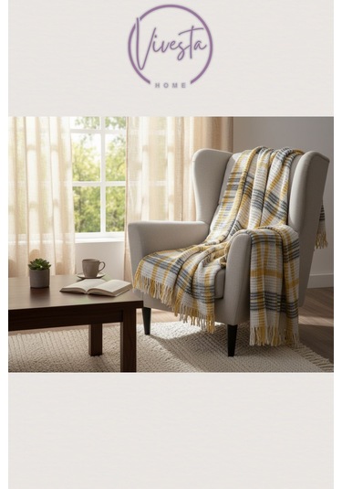 Scotch Battaniye 180 220 Cm Lüks, Yumuşacık Ve Sıcak Tutucu Konfor Battaniyesi Sarı