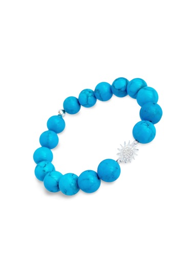 Gümüş Firuze Turkuaz Doğal Taşlı Güneş Tasarım Kadın Gümüş Bileklik Gümüş