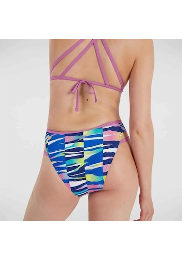 Speedo Rainbow Ripple Freestyler Kadın Yüzücü Mayosu Renkli Renkli