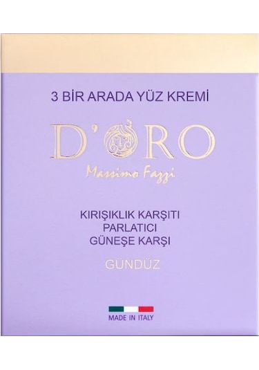 Doro Massimo Fazzi 3'ü 1 Arada Gündüz Cilt Bakım Kremi 50 ML