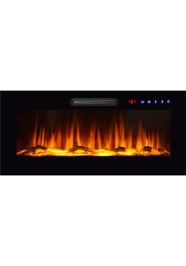 Tektes Plazma Elektrikli Şömine 8 Renkli 101 CM Alev Sesli Bluetoothlu