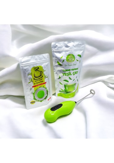 En Yeşil Çay Karadeniz Matcha Çayı 50 G + Gurme Yaprak Yeşil Çay 50 G + Mikser