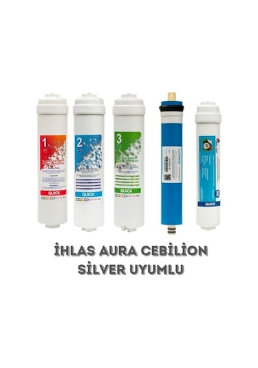 Sulook Aura Cebilon Silver Su Arıtma Cihazı Uyumlu 5li Filtre Set