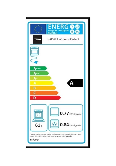 Teka HAK 629 WH 65 LT Ankastre Multifonksiyonel Dijital Ekranlı Fırın