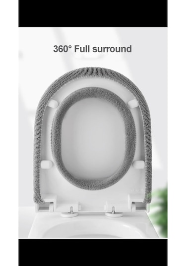 Örgü Yumuşak Dokulu Yıkanılabilir Klozet Kapağı Kılıfı Yumuşak Ku