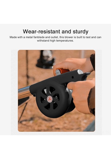 Jeehugo Dışarıda Manually Çalışan Yangın Açıcı Blower, Kamp Ve Barbekü İçin Taşınabilir Yardımcı Aygıt, Mavi Renkli Çok Renkli