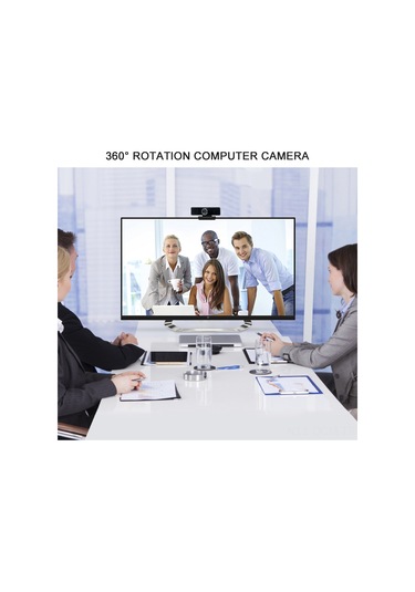 Qingmipy Usb Plug & Play Bilgisayar Kamerası, Gürültü Azaltıcı Mikrofonlu, 360 Dönebilen, Manuel Odaklama, Hd Görüntü, Ev Ve Ofis Kullanıma Uygun