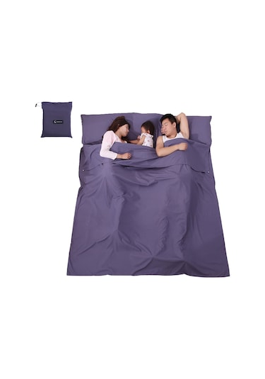 Hafif Uyku Tulumu Astarlı Uyku Tulumu Açık Kamp Otel Seyahat Mor