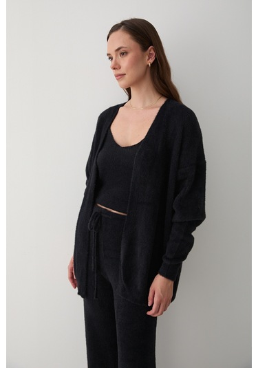 Siyah Yumoş Üçlü Takım Siyah