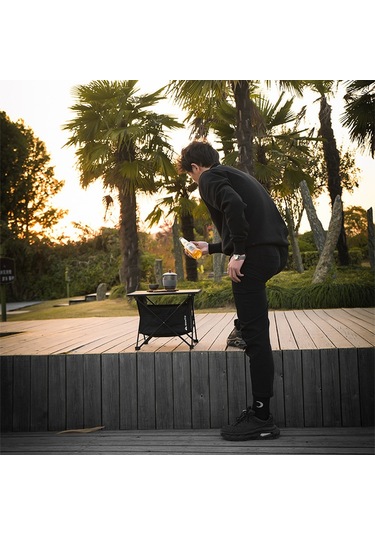 Shınetrıp A292-G0S Masası Alüminyum Alaşımlı Katlanabilir Masa Masası Boyut S - Siyah