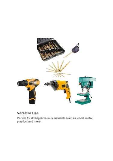 Pazly 99 Parça Hss Titanyum Kaplamalı Düz Saplı Burgu Matkap Seti - Ahşap/metal Delme Aksesuarlı, Saklama Kutusu İçerikli