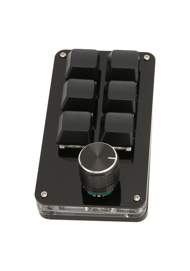 Tenfowee Programlanabilir 6 Tuşlu Mekanik Klavye İle Dönme Düğmesi, Usb Hıd, Oyun Ve Ofis İçin Mini Klavye Dıy Uyumlu