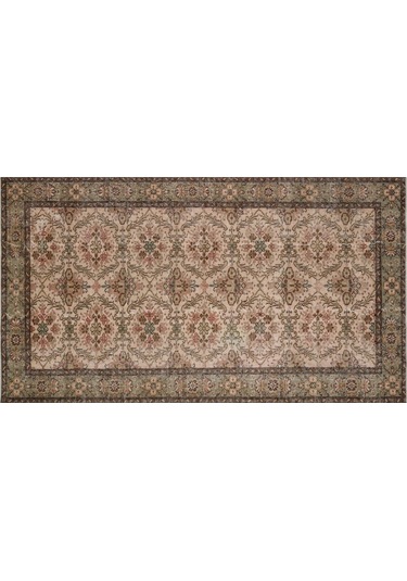 Gerçek El Dokuma Eskıtme Vıntage Halı 140 X 251 Cm 9700