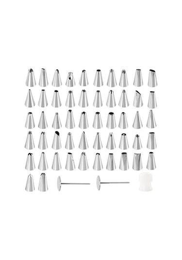 Dekorasyon Ağız Seti Paslanmaz Çelik 52 Kafalı Dekorasyon Ağız Aleti Dönüştürücü