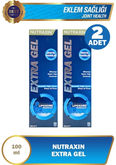 Nutraxin Extra Gel Mentol Ferahlığı Masaj Jeli 2 x 100 ML