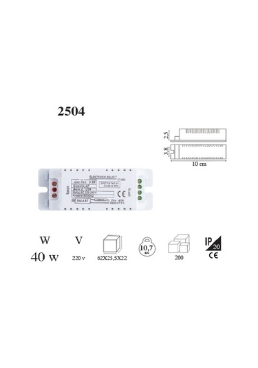 Cata CT-2504 36-40 Watt Elektronik Floresan Balast