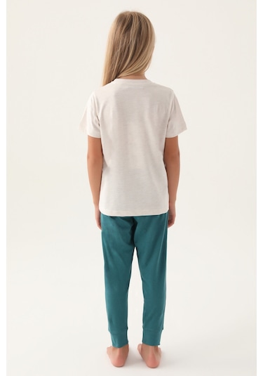 Arnetta Sun Bej Kız Çocuk Pijama Takımı 5274-42695 Krem Melanj