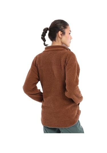 Sportive Sherpa Kadın Bej Günlük Stil Polar 24kk018-oat Bej