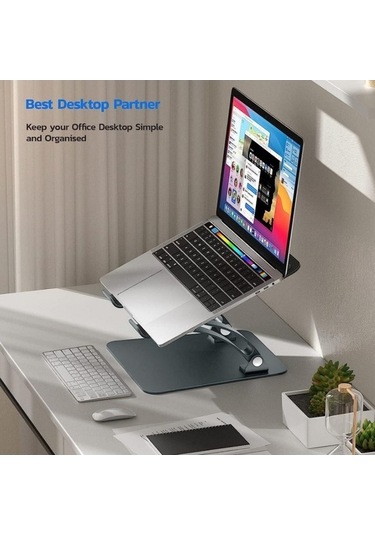 Ebitda Alüminyum Ayarlanabilir Isı Standı, 16'' Dizüstü Bilgisayar İçin Dayanıklı Masaüstü Braketi