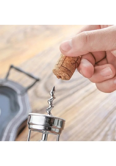 Liangmei Ambalajlı Klasik Şişe Açacağı Premium Çinko Alaşımlı Ahşap