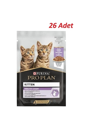 Purina Pro Plan Pouch Sos İçinde Hindili Yavru Kedi Konservesi 26 x 85 G