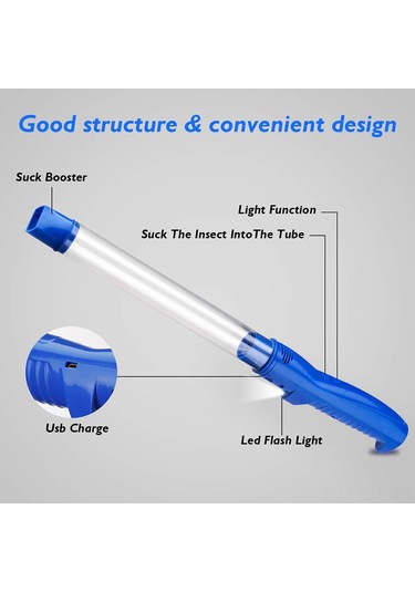 Xindoker Usb Şarjlı Elden Uçan Böcek Tutucu, Led Işıklı Sprey Olmayan Akıllı Sporötü Avcısı, Çocuk Ve Evcil Hayvan Dostu Ev Mutfak Kullanıma Uygun