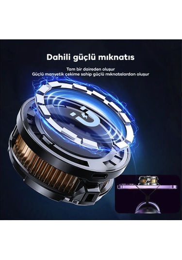 Buz Turbo Telefon Soğutucu Fan Telefon Tablet Manyetik Oyun Gaming Youtube Yayıncı Memo