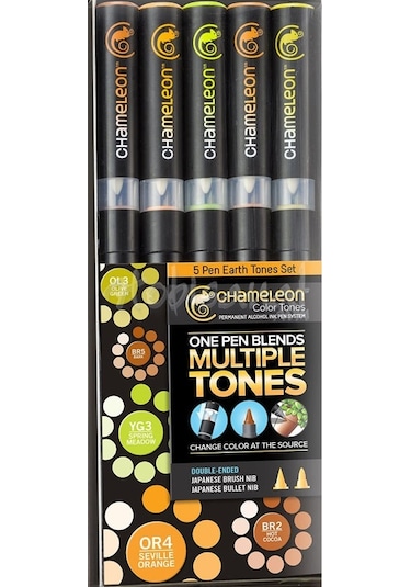 Chameleon Marker Kalem 5Li Set Earth Tones