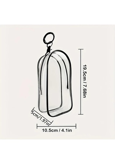 Elmpaly Siyah Renk, Fermuarlı Labubu Saklama Çantası, Toz Geçirmez Şeffaf Kutu siyah