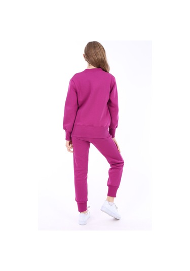 Toontoy Kız Çocuk Baskılı Eşofman Takım Mürdüm