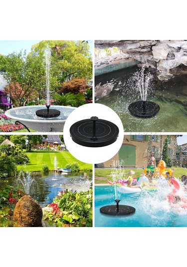 Güneş Enerjili Su Fıskiyesi Pompası Dış Mekan Dekorasyonları, Kuş Banyosu/göl/park/bahçe/yüzme Havuzu İçin 6 Uçlu Güneş Enerjili Su Fıskiyesi Pompası