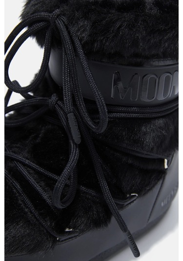 Moon Boot Icon Low Faux Fur Optical Kadın Bot 80d1409390 Siyah