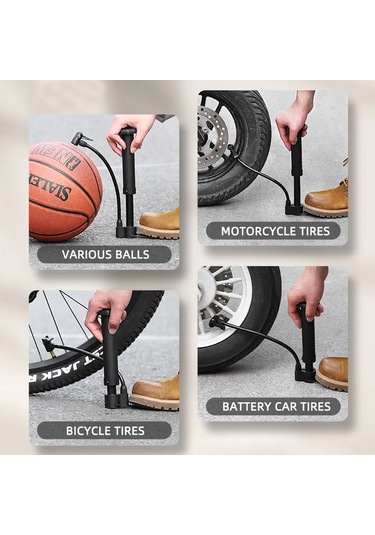 Hombey Kırmızı Mini Bisiklet Pompa, Mtb Yolları İçin, Schrader Valf, Hafif, Yüzme Halka Futbol Basketbol Şişirici, Bisiklet Malzemesi