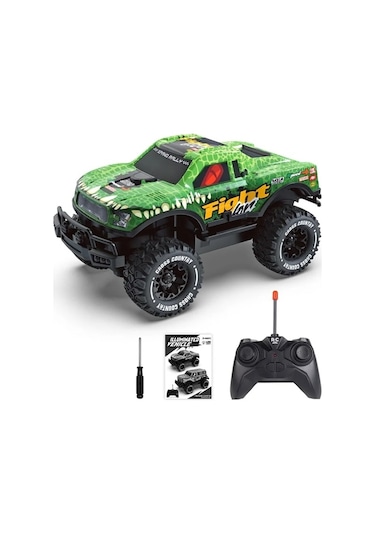 1:20 Fıght Uzaktan Kumandalı Full Fonksiyon Işıklı Kamyonet Yeşi Çok Renkli