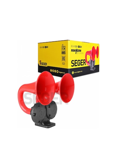Seger 81jh Çiftboynuz Havalı Korna 24volt Ramhorn Kırmızı