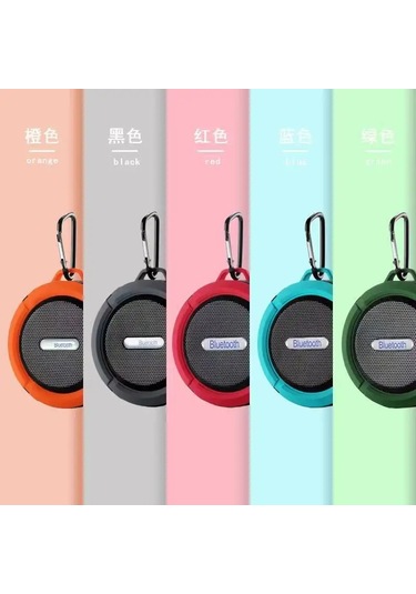 C6 Taşınabilir Kablosuz Bluetooth Hoparlör Su Geçirmez Vantuz