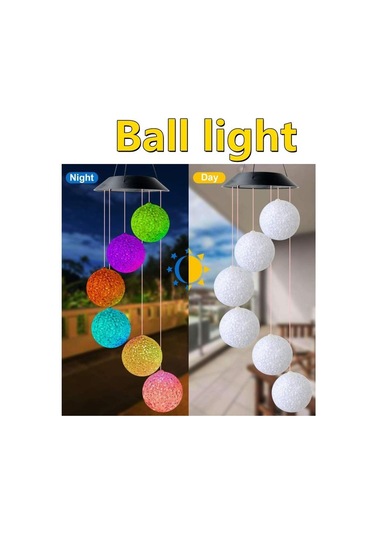 Jms Yaratıcı Led Güneş Rüzgar Ahenge Asılı Işık Renk Değiştirme Su Geçirmez Dekorasyon Ball Light Diğer