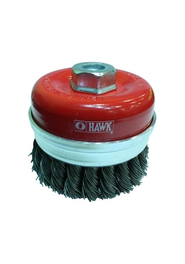 Hawk Ha10125 125mm Gri Burma Telli M14 Vidalı Çanak Fırça