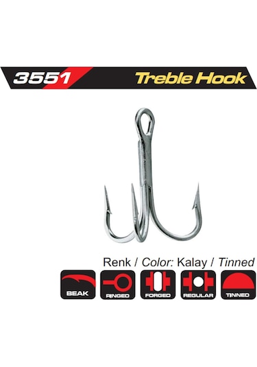 Protackle Üçlü Iğne, Kalaylı - Paket