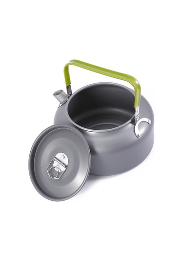 Xiyyadms 1.2l Aluminyum Çelik Taşınabilir Çaydanlık - İç/ Dış Kullanım, Yürüyüş, Kamp, Piknik İçin Anti-yanık Saplı Ve Kol Saati İle Gümüş